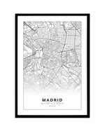 Line Art Map Of Madrid Art Print-PRINT-Olive et Oriel-Olive et Oriel-A5 | 5.8" x 8.3" | 14.8 x 21cm-Black-With White Border-Buy-Australian-Art-Prints-Online-with-Olive-et-Oriel-Your-Artwork-Specialists-Austrailia-Decorate-With-Coastal-Photo-Wall-Art-Prints-From-Our-Beach-House-Artwork-Collection-Fine-Poster-and-Framed-Artwork