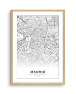 Line Art Map Of Madrid Art Print-PRINT-Olive et Oriel-Olive et Oriel-A5 | 5.8" x 8.3" | 14.8 x 21cm-Oak-With White Border-Buy-Australian-Art-Prints-Online-with-Olive-et-Oriel-Your-Artwork-Specialists-Austrailia-Decorate-With-Coastal-Photo-Wall-Art-Prints-From-Our-Beach-House-Artwork-Collection-Fine-Poster-and-Framed-Artwork