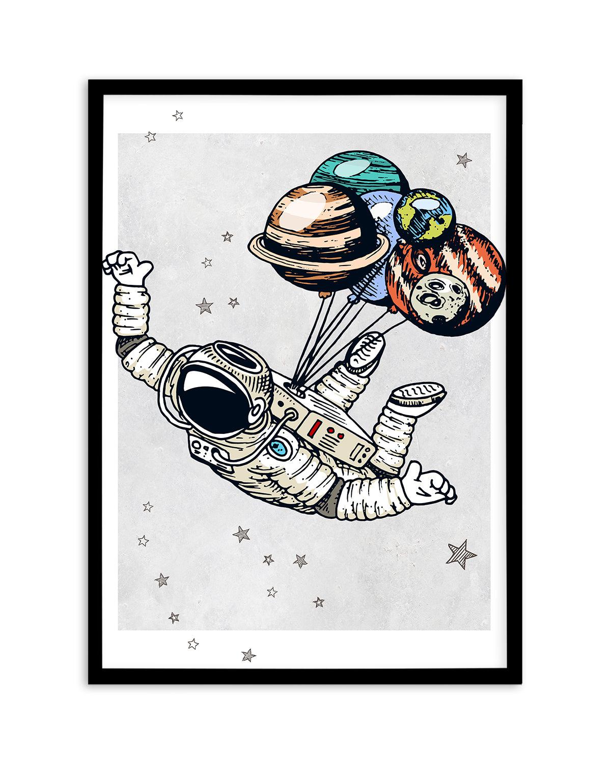 Astro Party III Art Print-PRINT-Olive et Oriel-Olive et Oriel-A5 | 5.8" x 8.3" | 14.8 x 21cm-Black-With White Border-Buy-Australian-Art-Prints-Online-with-Olive-et-Oriel-Your-Artwork-Specialists-Austrailia-Decorate-With-Coastal-Photo-Wall-Art-Prints-From-Our-Beach-House-Artwork-Collection-Fine-Poster-and-Framed-Artwork