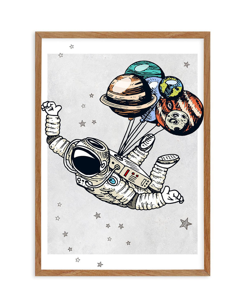 Astro Party III Art Print-PRINT-Olive et Oriel-Olive et Oriel-50x70 cm | 19.6" x 27.5"-Walnut-With White Border-Buy-Australian-Art-Prints-Online-with-Olive-et-Oriel-Your-Artwork-Specialists-Austrailia-Decorate-With-Coastal-Photo-Wall-Art-Prints-From-Our-Beach-House-Artwork-Collection-Fine-Poster-and-Framed-Artwork