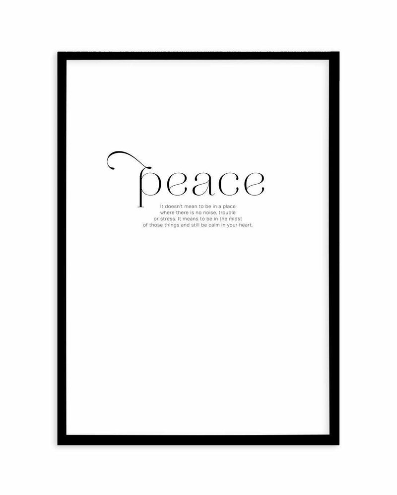 At Peace Art Print-PRINT-Olive et Oriel-Olive et Oriel-A4 | 8.3" x 11.7" | 21 x 29.7cm-Black-With White Border-Buy-Australian-Art-Prints-Online-with-Olive-et-Oriel-Your-Artwork-Specialists-Austrailia-Decorate-With-Coastal-Photo-Wall-Art-Prints-From-Our-Beach-House-Artwork-Collection-Fine-Poster-and-Framed-Artwork