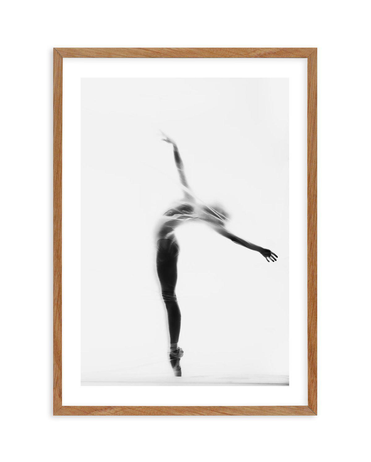 Ballerina Silhouette I Art Print-PRINT-Olive et Oriel-Olive et Oriel-50x70 cm | 19.6" x 27.5"-Walnut-With White Border-Buy-Australian-Art-Prints-Online-with-Olive-et-Oriel-Your-Artwork-Specialists-Austrailia-Decorate-With-Coastal-Photo-Wall-Art-Prints-From-Our-Beach-House-Artwork-Collection-Fine-Poster-and-Framed-Artwork