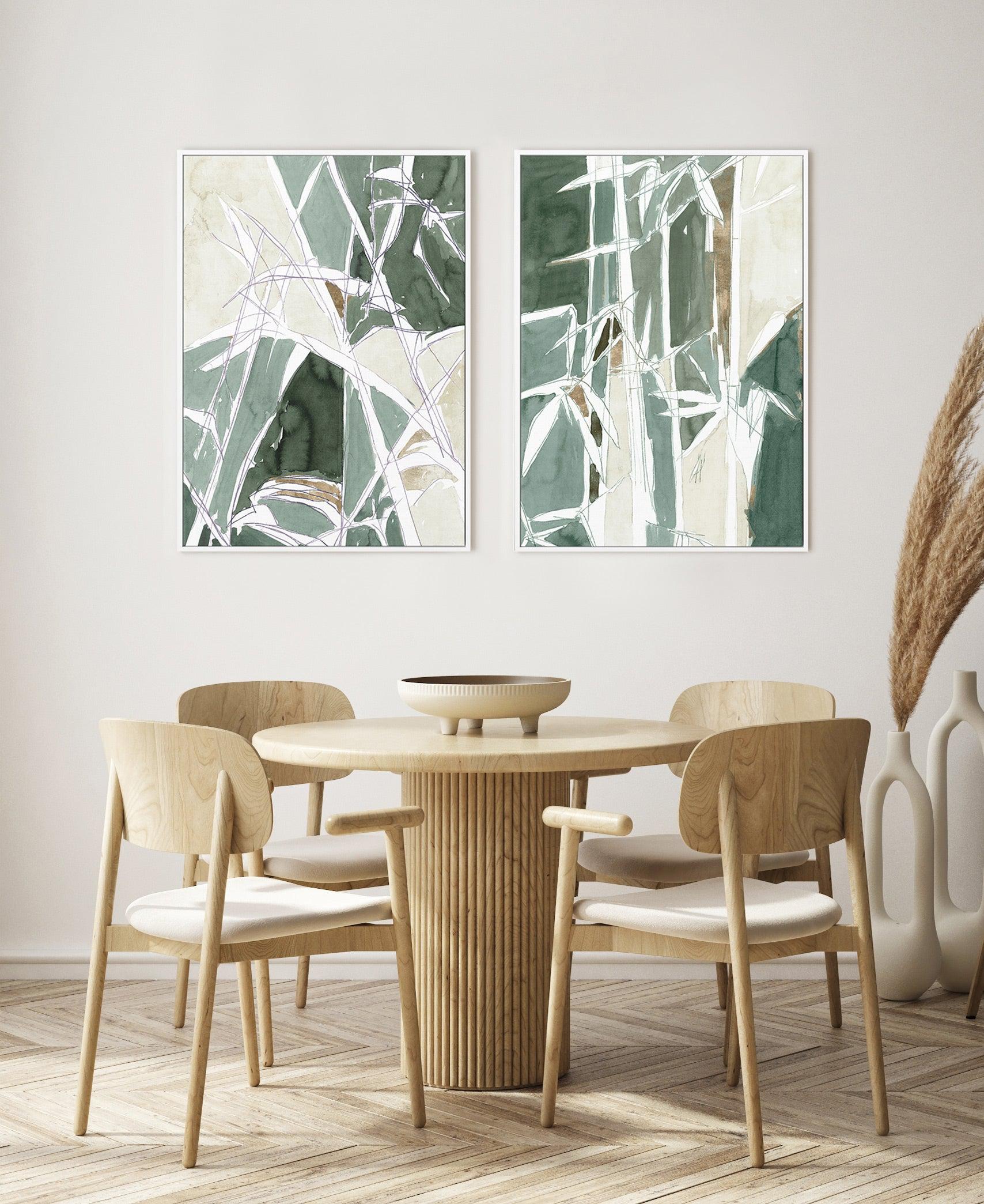 Bamboo Abstract II | Framed Canvas-CANVAS-You can shop wall art online with Olive et Oriel for everything from abstract art to fun kids wall art. Our beautiful modern art prints and canvas art are available from large canvas prints to wall art paintings and our proudly Australian artwork collection offers only the highest quality framed large wall art and canvas art Australia - You can buy fashion photography prints or Hampton print posters and paintings on canvas from Olive et Oriel and have th