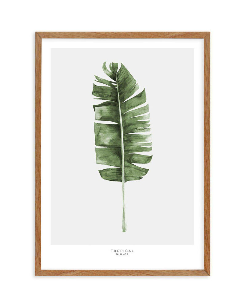 Banana Leaf II Art Print-PRINT-Olive et Oriel-Olive et Oriel-50x70 cm | 19.6" x 27.5"-Walnut-With White Border-Buy-Australian-Art-Prints-Online-with-Olive-et-Oriel-Your-Artwork-Specialists-Austrailia-Decorate-With-Coastal-Photo-Wall-Art-Prints-From-Our-Beach-House-Artwork-Collection-Fine-Poster-and-Framed-Artwork