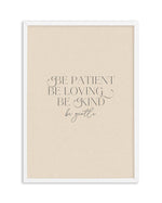 Be Patient Art Print-PRINT-Olive et Oriel-Olive et Oriel-A5 | 5.8" x 8.3" | 14.8 x 21cm-White-With White Border-Buy-Australian-Art-Prints-Online-with-Olive-et-Oriel-Your-Artwork-Specialists-Austrailia-Decorate-With-Coastal-Photo-Wall-Art-Prints-From-Our-Beach-House-Artwork-Collection-Fine-Poster-and-Framed-Artwork