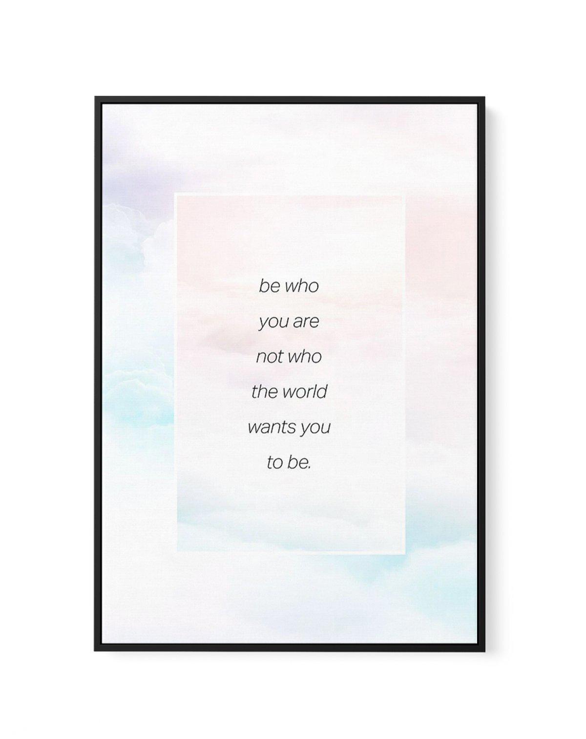 Be Who You Are | Rainbow | Framed Canvas-CANVAS-You can shop wall art online with Olive et Oriel for everything from abstract art to fun kids wall art. Our beautiful modern art prints and canvas art are available from large canvas prints to wall art paintings and our proudly Australian artwork collection offers only the highest quality framed large wall art and canvas art Australia - You can buy fashion photography prints or Hampton print posters and paintings on canvas from Olive et Oriel and h