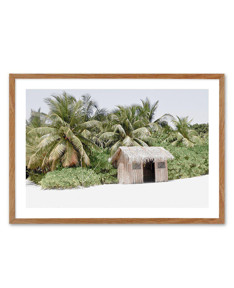 Beach Hut Art Print-PRINT-Olive et Oriel-Olive et Oriel-50x70 cm | 19.6" x 27.5"-Walnut-With White Border-Buy-Australian-Art-Prints-Online-with-Olive-et-Oriel-Your-Artwork-Specialists-Austrailia-Decorate-With-Coastal-Photo-Wall-Art-Prints-From-Our-Beach-House-Artwork-Collection-Fine-Poster-and-Framed-Artwork