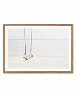 Beach Swing Art Print-PRINT-Olive et Oriel-Olive et Oriel-50x70 cm | 19.6" x 27.5"-Walnut-With White Border-Buy-Australian-Art-Prints-Online-with-Olive-et-Oriel-Your-Artwork-Specialists-Austrailia-Decorate-With-Coastal-Photo-Wall-Art-Prints-From-Our-Beach-House-Artwork-Collection-Fine-Poster-and-Framed-Artwork