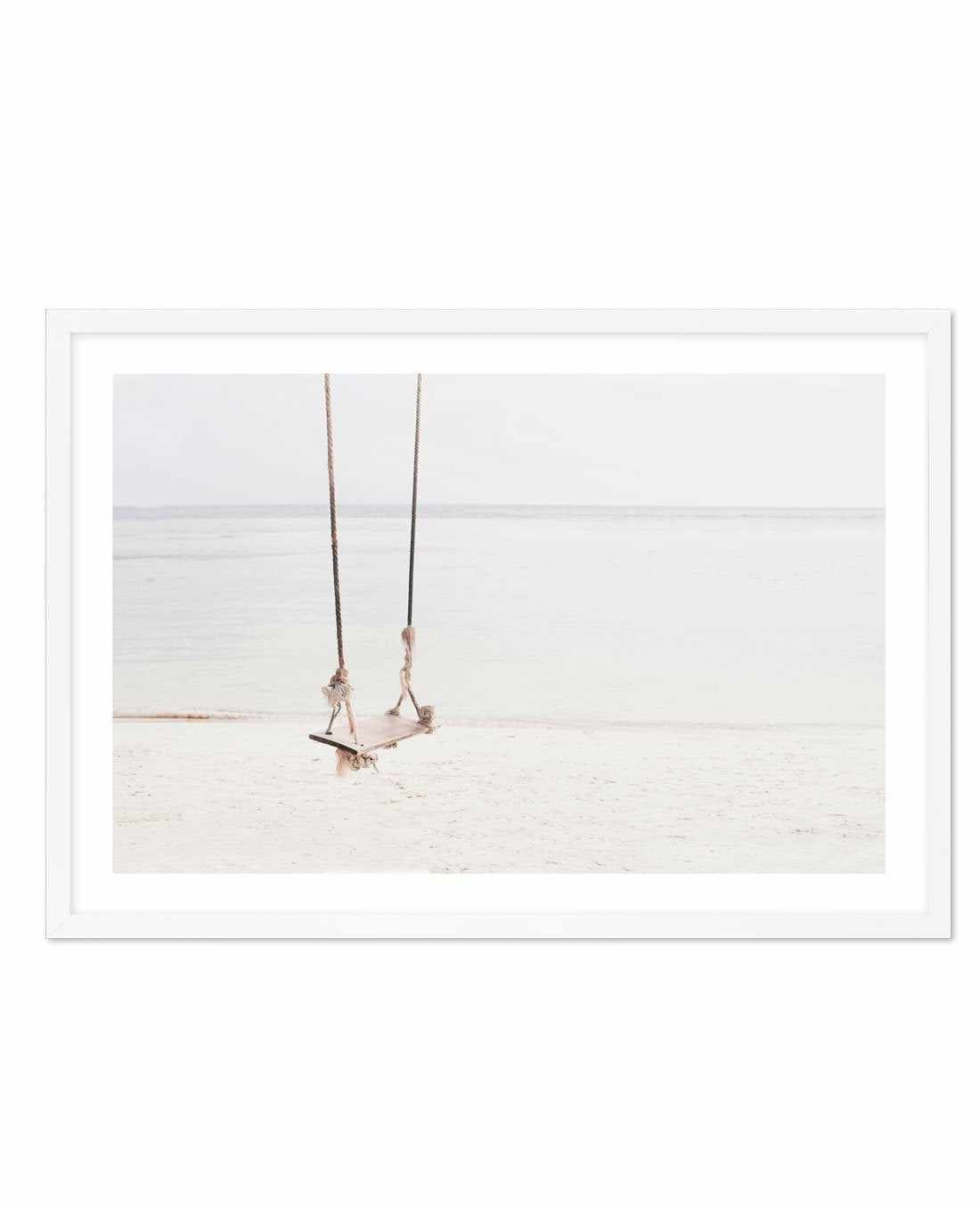 Beach Swing Art Print-PRINT-Olive et Oriel-Olive et Oriel-A5 | 5.8" x 8.3" | 14.8 x 21cm-White-With White Border-Buy-Australian-Art-Prints-Online-with-Olive-et-Oriel-Your-Artwork-Specialists-Austrailia-Decorate-With-Coastal-Photo-Wall-Art-Prints-From-Our-Beach-House-Artwork-Collection-Fine-Poster-and-Framed-Artwork