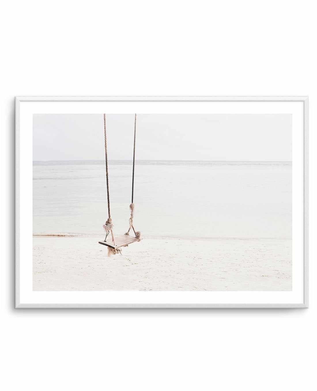 Beach Swing Art Print-PRINT-Olive et Oriel-Olive et Oriel-A5 | 5.8" x 8.3" | 14.8 x 21cm-Unframed Art Print-With White Border-Buy-Australian-Art-Prints-Online-with-Olive-et-Oriel-Your-Artwork-Specialists-Austrailia-Decorate-With-Coastal-Photo-Wall-Art-Prints-From-Our-Beach-House-Artwork-Collection-Fine-Poster-and-Framed-Artwork