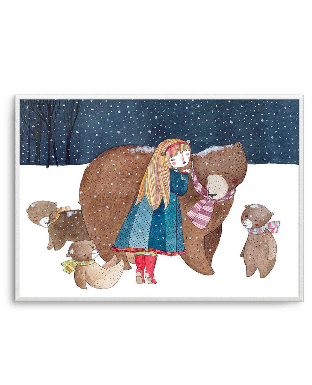 Bear Friends Art Print-PRINT-Olive et Oriel-Olive et Oriel-A5 | 5.8" x 8.3" | 14.8 x 21cm-Unframed Art Print-With White Border-Buy-Australian-Art-Prints-Online-with-Olive-et-Oriel-Your-Artwork-Specialists-Austrailia-Decorate-With-Coastal-Photo-Wall-Art-Prints-From-Our-Beach-House-Artwork-Collection-Fine-Poster-and-Framed-Artwork