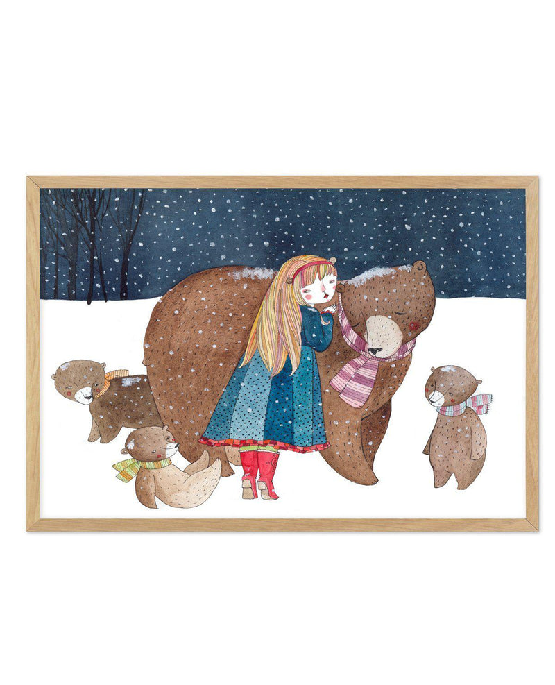 Bear Friends Art Print-PRINT-Olive et Oriel-Olive et Oriel-A5 | 5.8" x 8.3" | 14.8 x 21cm-Oak-With White Border-Buy-Australian-Art-Prints-Online-with-Olive-et-Oriel-Your-Artwork-Specialists-Austrailia-Decorate-With-Coastal-Photo-Wall-Art-Prints-From-Our-Beach-House-Artwork-Collection-Fine-Poster-and-Framed-Artwork