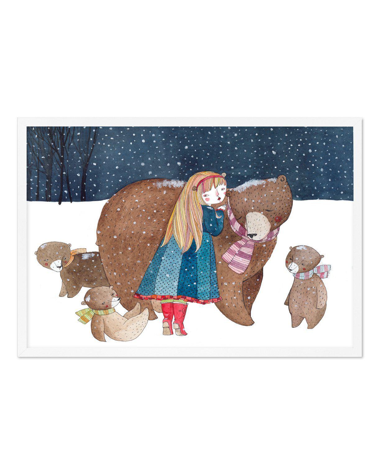 Bear Friends Art Print-PRINT-Olive et Oriel-Olive et Oriel-A5 | 5.8" x 8.3" | 14.8 x 21cm-White-With White Border-Buy-Australian-Art-Prints-Online-with-Olive-et-Oriel-Your-Artwork-Specialists-Austrailia-Decorate-With-Coastal-Photo-Wall-Art-Prints-From-Our-Beach-House-Artwork-Collection-Fine-Poster-and-Framed-Artwork