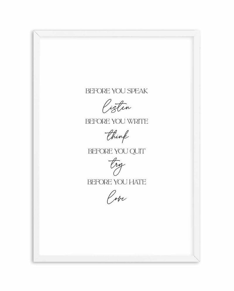 Before You Do Art Print-PRINT-Olive et Oriel-Olive et Oriel-A5 | 5.8" x 8.3" | 14.8 x 21cm-White-With White Border-Buy-Australian-Art-Prints-Online-with-Olive-et-Oriel-Your-Artwork-Specialists-Austrailia-Decorate-With-Coastal-Photo-Wall-Art-Prints-From-Our-Beach-House-Artwork-Collection-Fine-Poster-and-Framed-Artwork