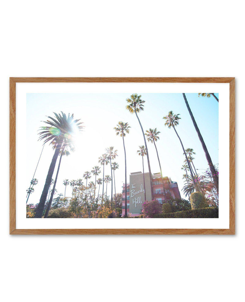 Beverly Hills Hotel I Colour | LS Art Print-PRINT-Olive et Oriel-Olive et Oriel-50x70 cm | 19.6" x 27.5"-Walnut-With White Border-Buy-Australian-Art-Prints-Online-with-Olive-et-Oriel-Your-Artwork-Specialists-Austrailia-Decorate-With-Coastal-Photo-Wall-Art-Prints-From-Our-Beach-House-Artwork-Collection-Fine-Poster-and-Framed-Artwork