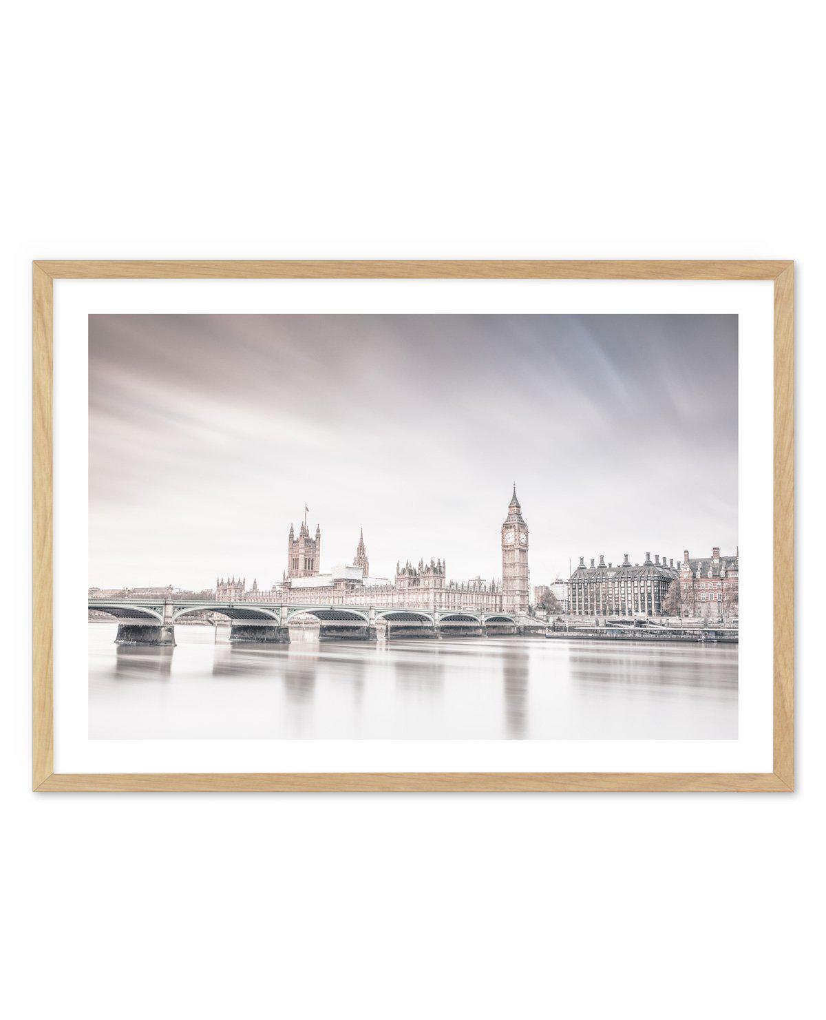 Big Ben London, Westminster Art Print-PRINT-Olive et Oriel-Olive et Oriel-A5 | 5.8" x 8.3" | 14.8 x 21cm-Oak-With White Border-Buy-Australian-Art-Prints-Online-with-Olive-et-Oriel-Your-Artwork-Specialists-Austrailia-Decorate-With-Coastal-Photo-Wall-Art-Prints-From-Our-Beach-House-Artwork-Collection-Fine-Poster-and-Framed-Artwork