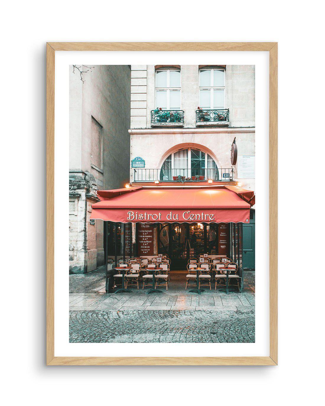 Bistrot Du Centre | Paris Art Print-PRINT-Olive et Oriel-Olive et Oriel-A5 | 5.8" x 8.3" | 14.8 x 21cm-Oak-With White Border-Buy-Australian-Art-Prints-Online-with-Olive-et-Oriel-Your-Artwork-Specialists-Austrailia-Decorate-With-Coastal-Photo-Wall-Art-Prints-From-Our-Beach-House-Artwork-Collection-Fine-Poster-and-Framed-Artwork