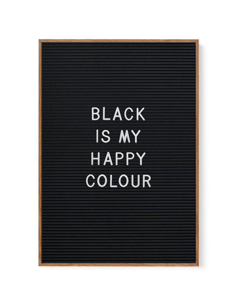 Black Is My Happy Colour | Framed Canvas-CANVAS-You can shop wall art online with Olive et Oriel for everything from abstract art to fun kids wall art. Our beautiful modern art prints and canvas art are available from large canvas prints to wall art paintings and our proudly Australian artwork collection offers only the highest quality framed large wall art and canvas art Australia - You can buy fashion photography prints or Hampton print posters and paintings on canvas from Olive et Oriel and h