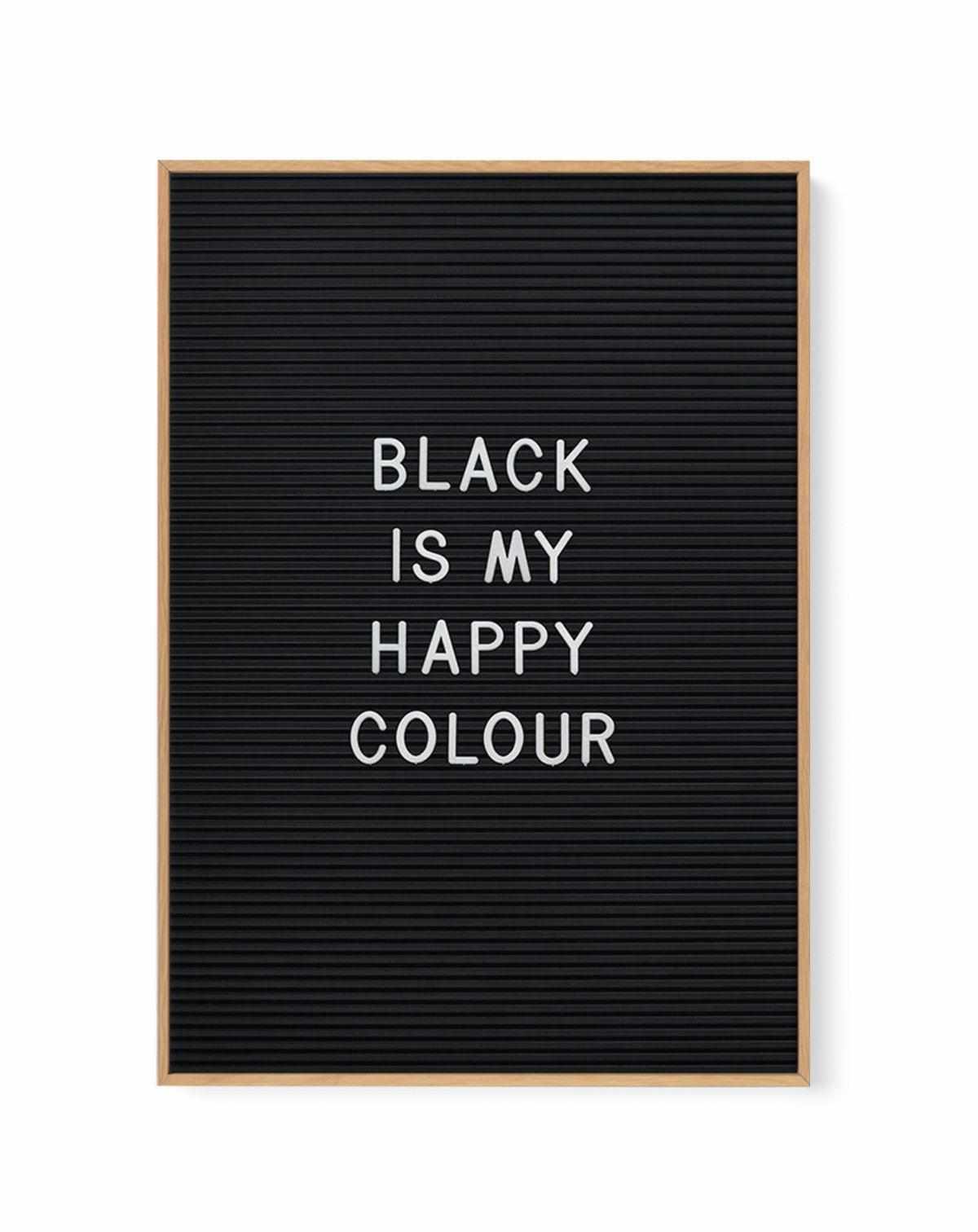 Black Is My Happy Colour | Framed Canvas Art Print