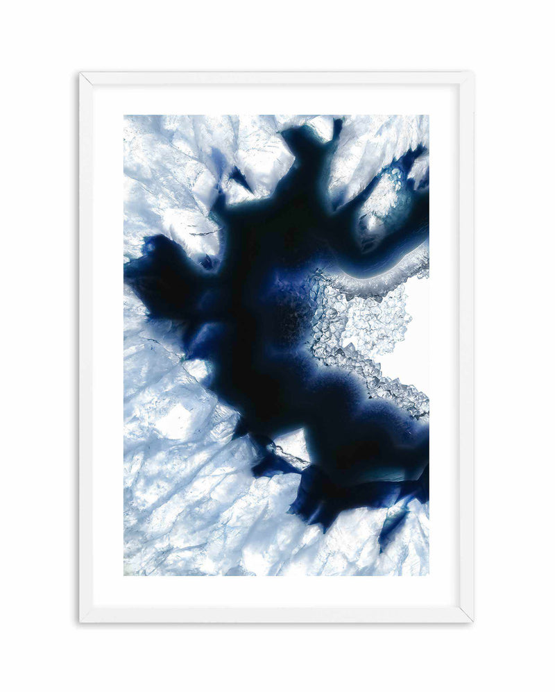 Blue Agate I Art Print-PRINT-Olive et Oriel-Olive et Oriel-A5 | 5.8" x 8.3" | 14.8 x 21cm-White-With White Border-Buy-Australian-Art-Prints-Online-with-Olive-et-Oriel-Your-Artwork-Specialists-Austrailia-Decorate-With-Coastal-Photo-Wall-Art-Prints-From-Our-Beach-House-Artwork-Collection-Fine-Poster-and-Framed-Artwork