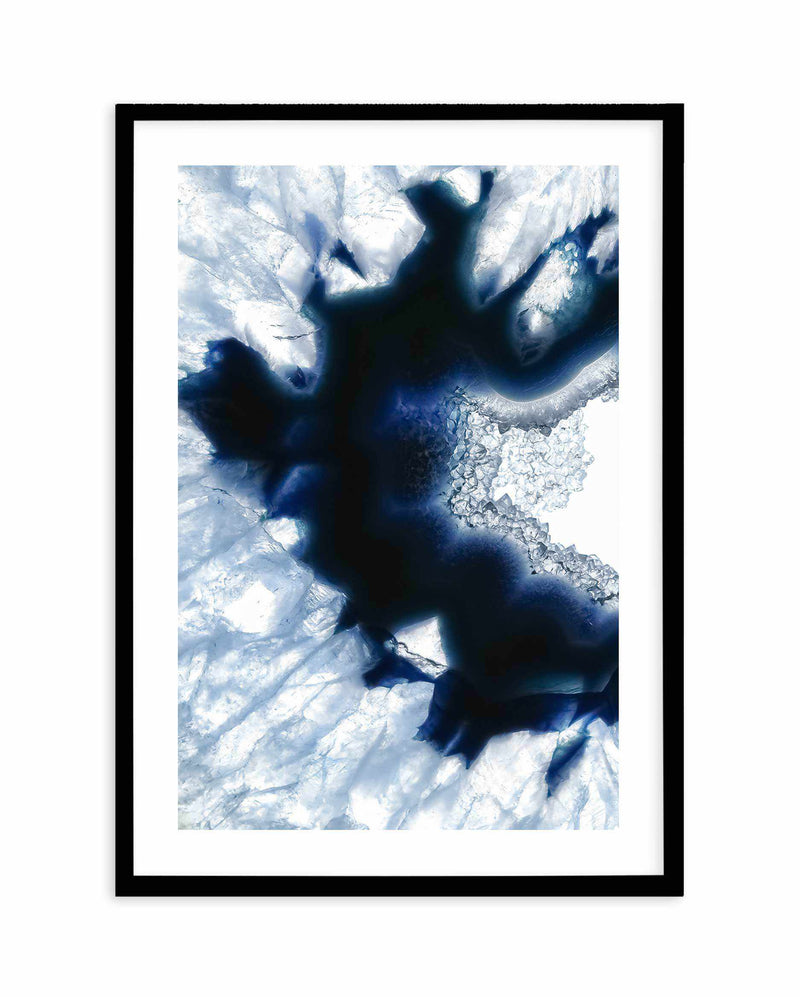 Blue Agate I Art Print-PRINT-Olive et Oriel-Olive et Oriel-A5 | 5.8" x 8.3" | 14.8 x 21cm-Black-With White Border-Buy-Australian-Art-Prints-Online-with-Olive-et-Oriel-Your-Artwork-Specialists-Austrailia-Decorate-With-Coastal-Photo-Wall-Art-Prints-From-Our-Beach-House-Artwork-Collection-Fine-Poster-and-Framed-Artwork