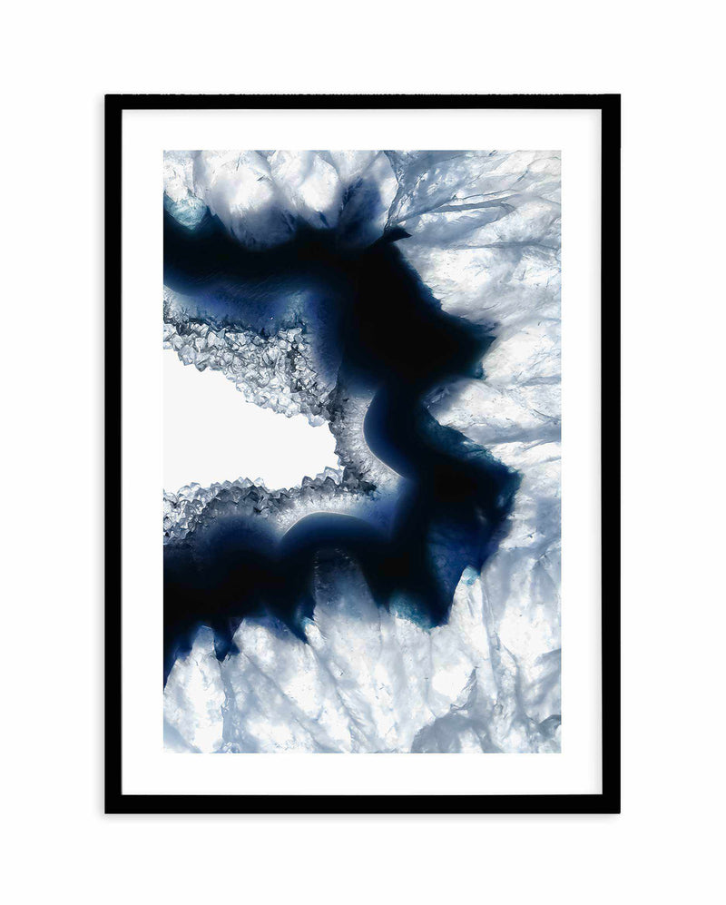 Blue Agate II Art Print-PRINT-Olive et Oriel-Olive et Oriel-A5 | 5.8" x 8.3" | 14.8 x 21cm-Black-With White Border-Buy-Australian-Art-Prints-Online-with-Olive-et-Oriel-Your-Artwork-Specialists-Austrailia-Decorate-With-Coastal-Photo-Wall-Art-Prints-From-Our-Beach-House-Artwork-Collection-Fine-Poster-and-Framed-Artwork