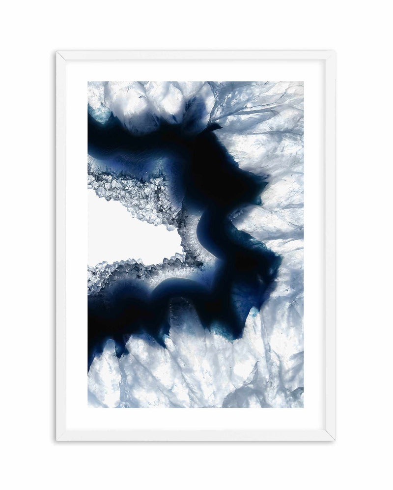 Blue Agate II Art Print-PRINT-Olive et Oriel-Olive et Oriel-A5 | 5.8" x 8.3" | 14.8 x 21cm-White-With White Border-Buy-Australian-Art-Prints-Online-with-Olive-et-Oriel-Your-Artwork-Specialists-Austrailia-Decorate-With-Coastal-Photo-Wall-Art-Prints-From-Our-Beach-House-Artwork-Collection-Fine-Poster-and-Framed-Artwork