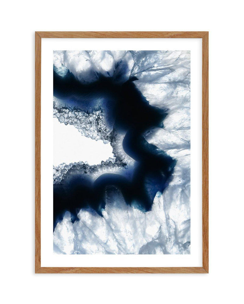 Blue Agate II Art Print-PRINT-Olive et Oriel-Olive et Oriel-50x70 cm | 19.6" x 27.5"-Walnut-With White Border-Buy-Australian-Art-Prints-Online-with-Olive-et-Oriel-Your-Artwork-Specialists-Austrailia-Decorate-With-Coastal-Photo-Wall-Art-Prints-From-Our-Beach-House-Artwork-Collection-Fine-Poster-and-Framed-Artwork
