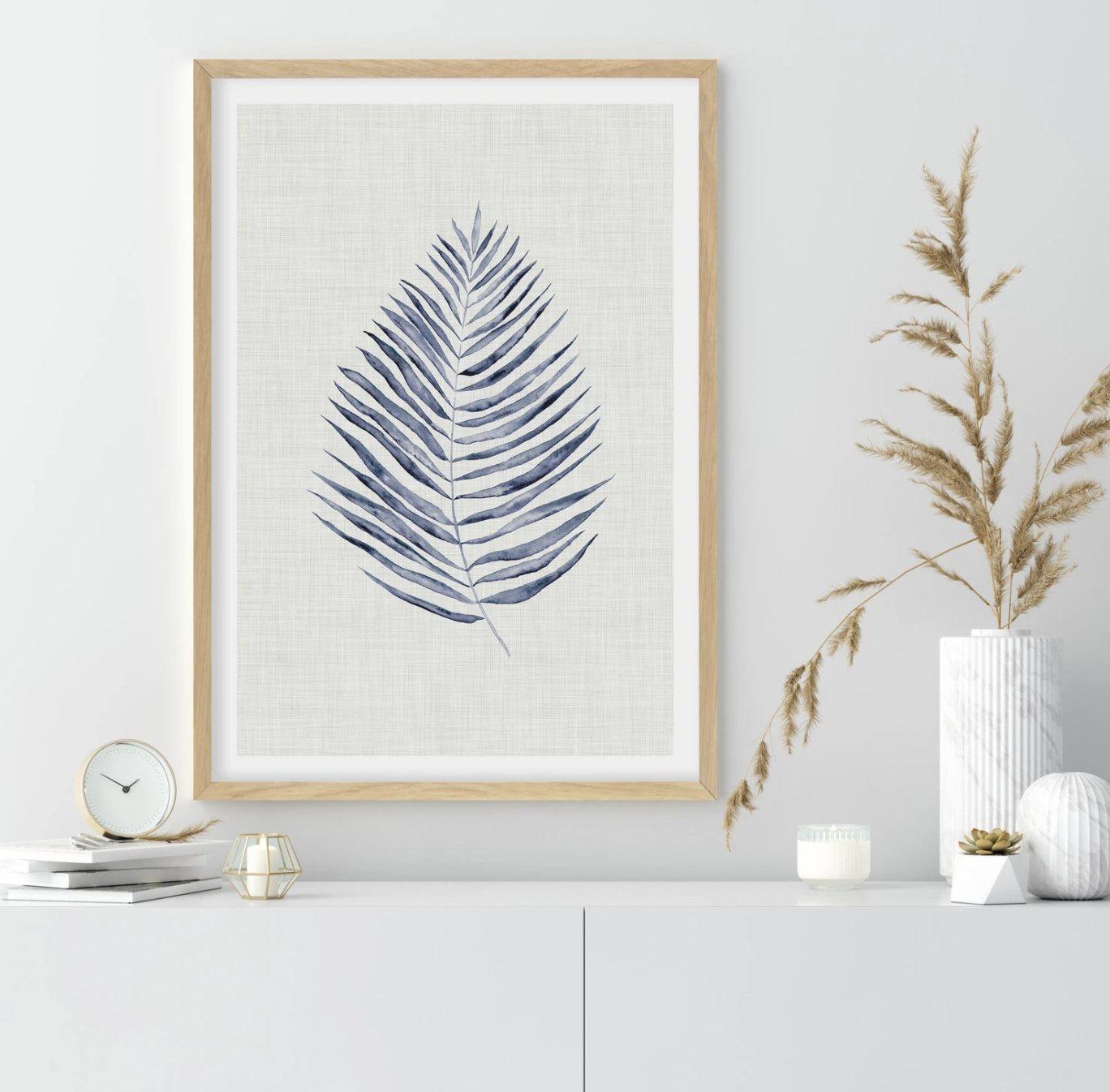 Blue Fern I Art Print-PRINT-Olive et Oriel-Olive et Oriel-Buy-Australian-Art-Prints-Online-with-Olive-et-Oriel-Your-Artwork-Specialists-Austrailia-Decorate-With-Coastal-Photo-Wall-Art-Prints-From-Our-Beach-House-Artwork-Collection-Fine-Poster-and-Framed-Artwork