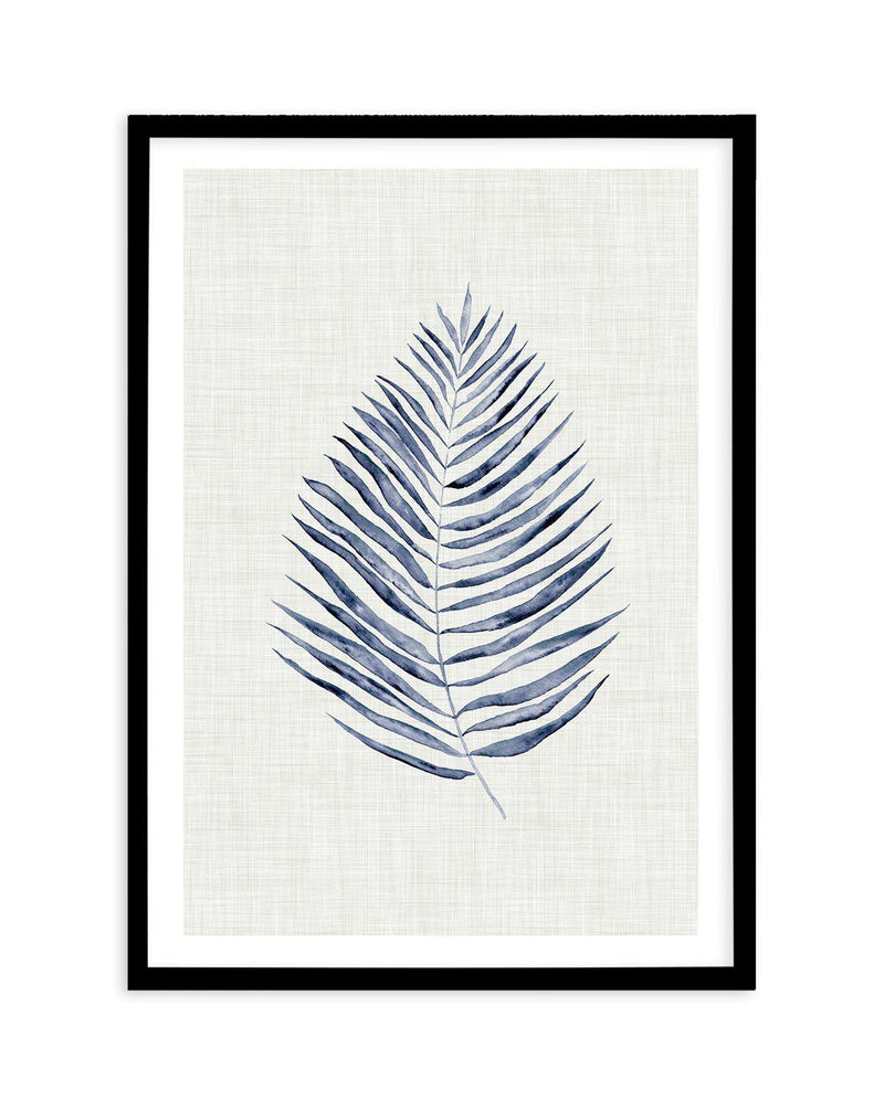 Blue Fern I Art Print-PRINT-Olive et Oriel-Olive et Oriel-A5 | 5.8" x 8.3" | 14.8 x 21cm-Black-With White Border-Buy-Australian-Art-Prints-Online-with-Olive-et-Oriel-Your-Artwork-Specialists-Austrailia-Decorate-With-Coastal-Photo-Wall-Art-Prints-From-Our-Beach-House-Artwork-Collection-Fine-Poster-and-Framed-Artwork