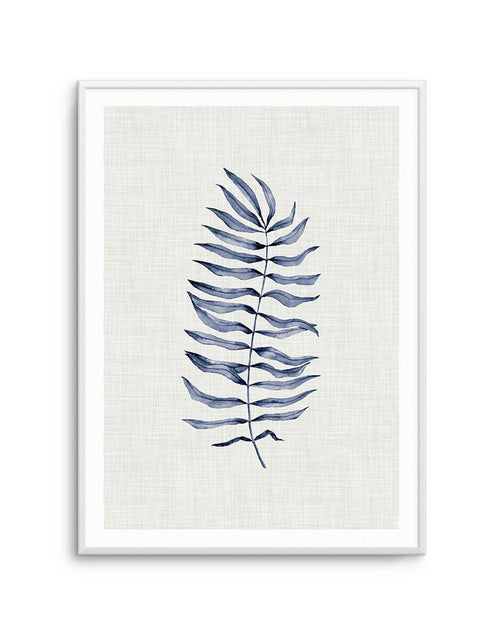 Blue Fern II Art Print-PRINT-Olive et Oriel-Olive et Oriel-A5 | 5.8" x 8.3" | 14.8 x 21cm-Unframed Art Print-With White Border-Buy-Australian-Art-Prints-Online-with-Olive-et-Oriel-Your-Artwork-Specialists-Austrailia-Decorate-With-Coastal-Photo-Wall-Art-Prints-From-Our-Beach-House-Artwork-Collection-Fine-Poster-and-Framed-Artwork