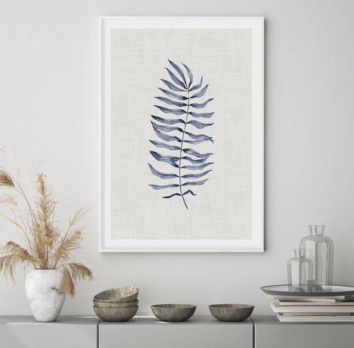 Blue Fern II Art Print-PRINT-Olive et Oriel-Olive et Oriel-Buy-Australian-Art-Prints-Online-with-Olive-et-Oriel-Your-Artwork-Specialists-Austrailia-Decorate-With-Coastal-Photo-Wall-Art-Prints-From-Our-Beach-House-Artwork-Collection-Fine-Poster-and-Framed-Artwork