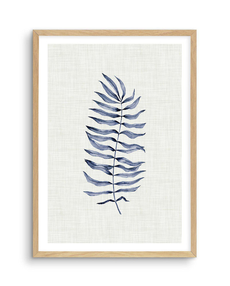 Blue Fern II Art Print-PRINT-Olive et Oriel-Olive et Oriel-A5 | 5.8" x 8.3" | 14.8 x 21cm-Oak-With White Border-Buy-Australian-Art-Prints-Online-with-Olive-et-Oriel-Your-Artwork-Specialists-Austrailia-Decorate-With-Coastal-Photo-Wall-Art-Prints-From-Our-Beach-House-Artwork-Collection-Fine-Poster-and-Framed-Artwork