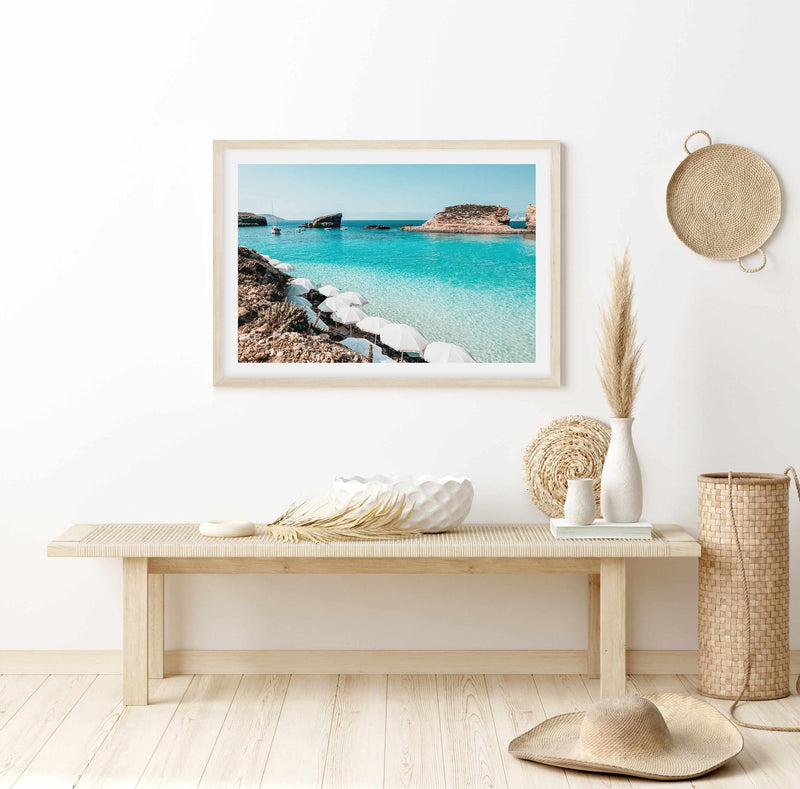 Blue Lagoon, Malta Art Print-PRINT-Olive et Oriel-Olive et Oriel-Buy-Australian-Art-Prints-Online-with-Olive-et-Oriel-Your-Artwork-Specialists-Austrailia-Decorate-With-Coastal-Photo-Wall-Art-Prints-From-Our-Beach-House-Artwork-Collection-Fine-Poster-and-Framed-Artwork