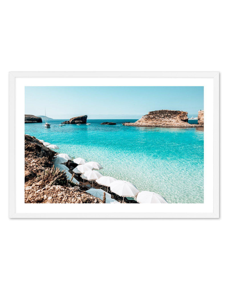 Blue Lagoon, Malta Art Print-PRINT-Olive et Oriel-Olive et Oriel-A5 | 5.8" x 8.3" | 14.8 x 21cm-White-With White Border-Buy-Australian-Art-Prints-Online-with-Olive-et-Oriel-Your-Artwork-Specialists-Austrailia-Decorate-With-Coastal-Photo-Wall-Art-Prints-From-Our-Beach-House-Artwork-Collection-Fine-Poster-and-Framed-Artwork