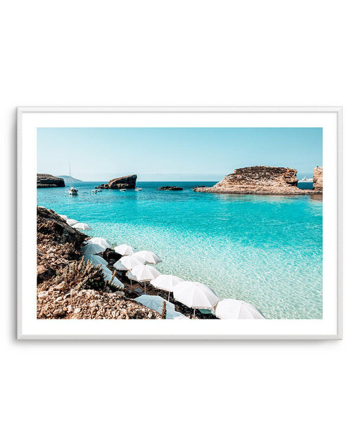 Blue Lagoon, Malta Art Print-PRINT-Olive et Oriel-Olive et Oriel-A5 | 5.8" x 8.3" | 14.8 x 21cm-Unframed Art Print-With White Border-Buy-Australian-Art-Prints-Online-with-Olive-et-Oriel-Your-Artwork-Specialists-Austrailia-Decorate-With-Coastal-Photo-Wall-Art-Prints-From-Our-Beach-House-Artwork-Collection-Fine-Poster-and-Framed-Artwork