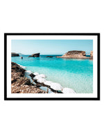 Blue Lagoon, Malta Art Print-PRINT-Olive et Oriel-Olive et Oriel-A5 | 5.8" x 8.3" | 14.8 x 21cm-Black-With White Border-Buy-Australian-Art-Prints-Online-with-Olive-et-Oriel-Your-Artwork-Specialists-Austrailia-Decorate-With-Coastal-Photo-Wall-Art-Prints-From-Our-Beach-House-Artwork-Collection-Fine-Poster-and-Framed-Artwork