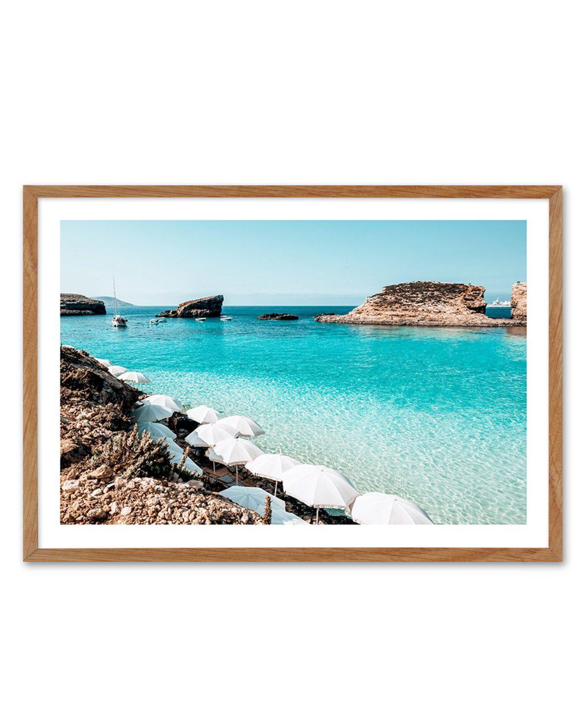 Blue Lagoon, Malta Art Print-PRINT-Olive et Oriel-Olive et Oriel-Buy-Australian-Art-Prints-Online-with-Olive-et-Oriel-Your-Artwork-Specialists-Austrailia-Decorate-With-Coastal-Photo-Wall-Art-Prints-From-Our-Beach-House-Artwork-Collection-Fine-Poster-and-Framed-Artwork