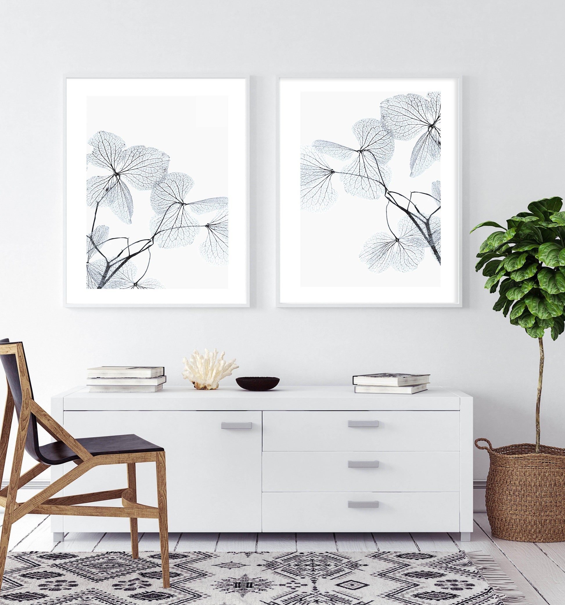 Blue Leaves II Art Print-PRINT-Olive et Oriel-Olive et Oriel-Buy-Australian-Art-Prints-Online-with-Olive-et-Oriel-Your-Artwork-Specialists-Austrailia-Decorate-With-Coastal-Photo-Wall-Art-Prints-From-Our-Beach-House-Artwork-Collection-Fine-Poster-and-Framed-Artwork