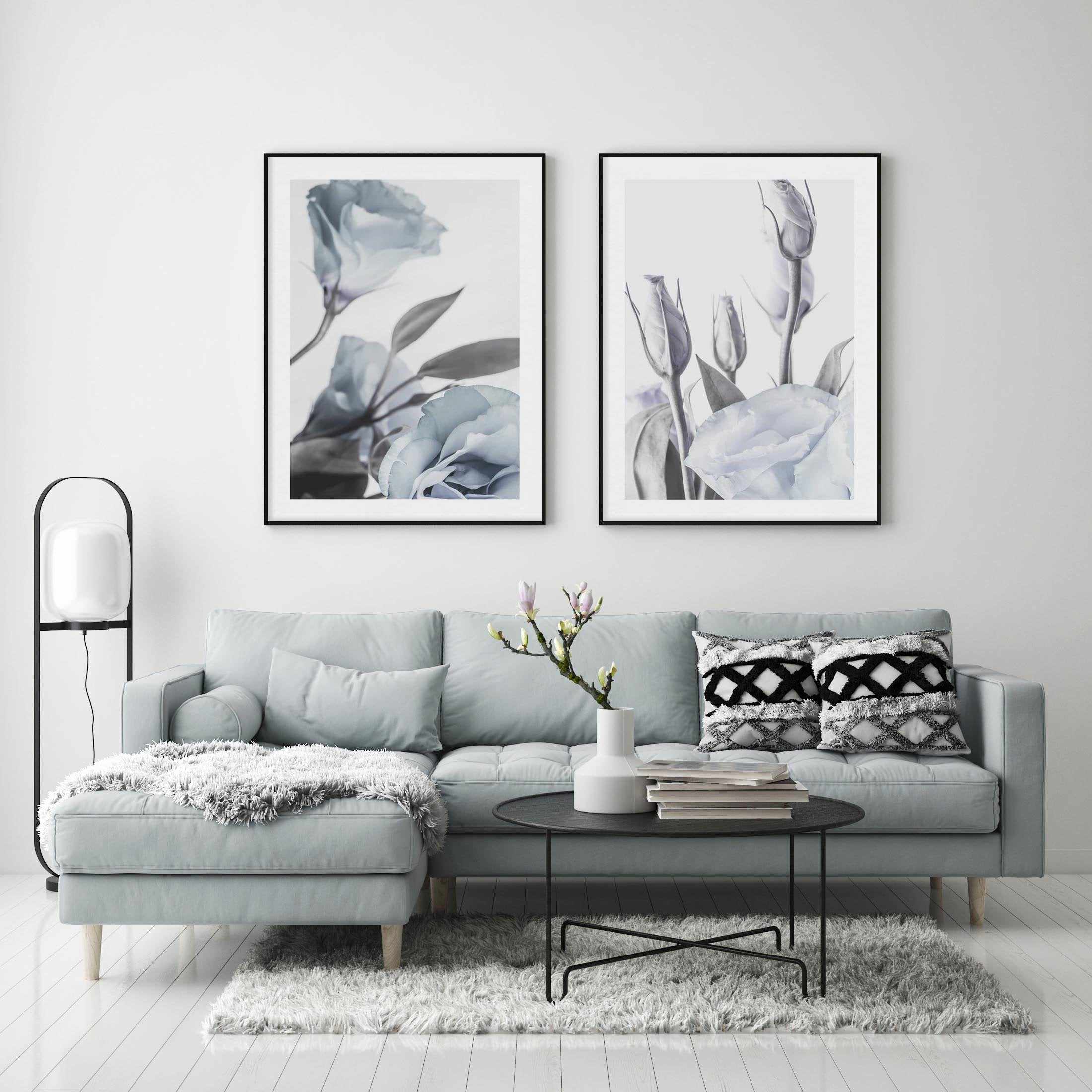 Blue Lisianthus I Art Print-PRINT-Olive et Oriel-Olive et Oriel-Buy-Australian-Art-Prints-Online-with-Olive-et-Oriel-Your-Artwork-Specialists-Austrailia-Decorate-With-Coastal-Photo-Wall-Art-Prints-From-Our-Beach-House-Artwork-Collection-Fine-Poster-and-Framed-Artwork