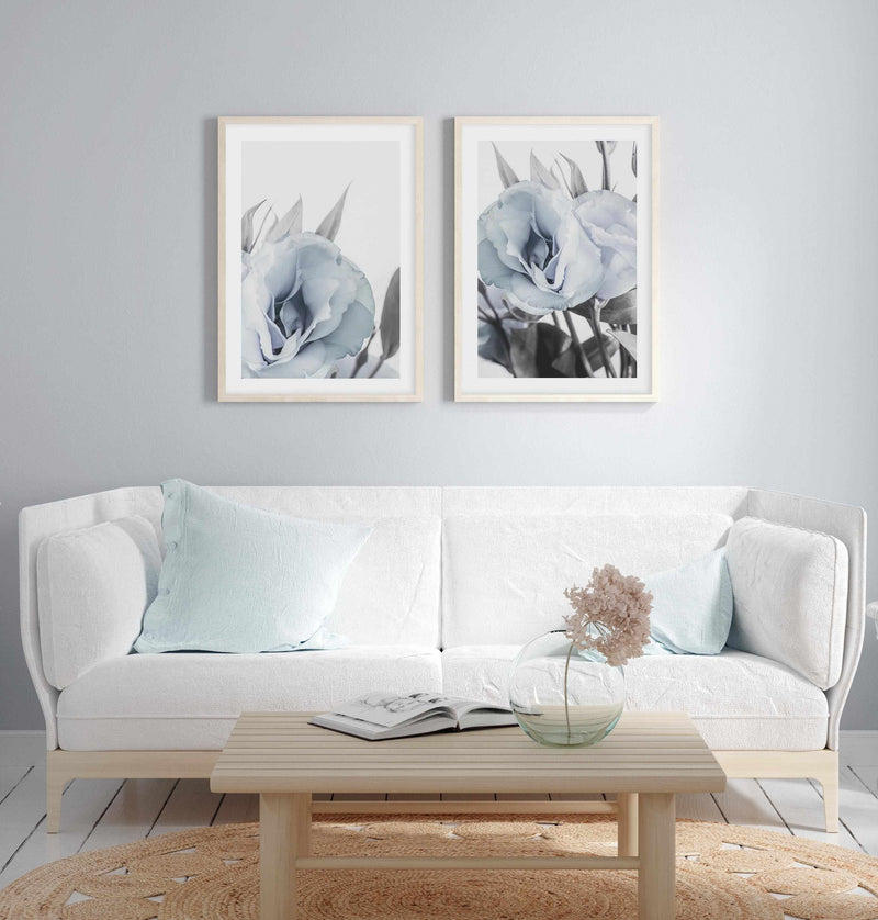 Blue Lisianthus III Art Print-PRINT-Olive et Oriel-Olive et Oriel-Buy-Australian-Art-Prints-Online-with-Olive-et-Oriel-Your-Artwork-Specialists-Austrailia-Decorate-With-Coastal-Photo-Wall-Art-Prints-From-Our-Beach-House-Artwork-Collection-Fine-Poster-and-Framed-Artwork