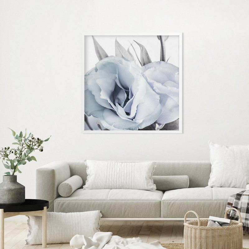 Blue Lisianthus IV | SQ Art Print-PRINT-Olive et Oriel-Olive et Oriel-Buy-Australian-Art-Prints-Online-with-Olive-et-Oriel-Your-Artwork-Specialists-Austrailia-Decorate-With-Coastal-Photo-Wall-Art-Prints-From-Our-Beach-House-Artwork-Collection-Fine-Poster-and-Framed-Artwork