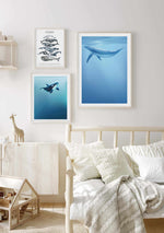 Blue Whale | Graphic Whales Collection Art Print-PRINT-Olive et Oriel-Olive et Oriel-Buy-Australian-Art-Prints-Online-with-Olive-et-Oriel-Your-Artwork-Specialists-Austrailia-Decorate-With-Coastal-Photo-Wall-Art-Prints-From-Our-Beach-House-Artwork-Collection-Fine-Poster-and-Framed-Artwork