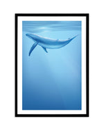 Blue Whale | Graphic Whales Collection Art Print-PRINT-Olive et Oriel-Olive et Oriel-A5 | 5.8" x 8.3" | 14.8 x 21cm-Black-With White Border-Buy-Australian-Art-Prints-Online-with-Olive-et-Oriel-Your-Artwork-Specialists-Austrailia-Decorate-With-Coastal-Photo-Wall-Art-Prints-From-Our-Beach-House-Artwork-Collection-Fine-Poster-and-Framed-Artwork