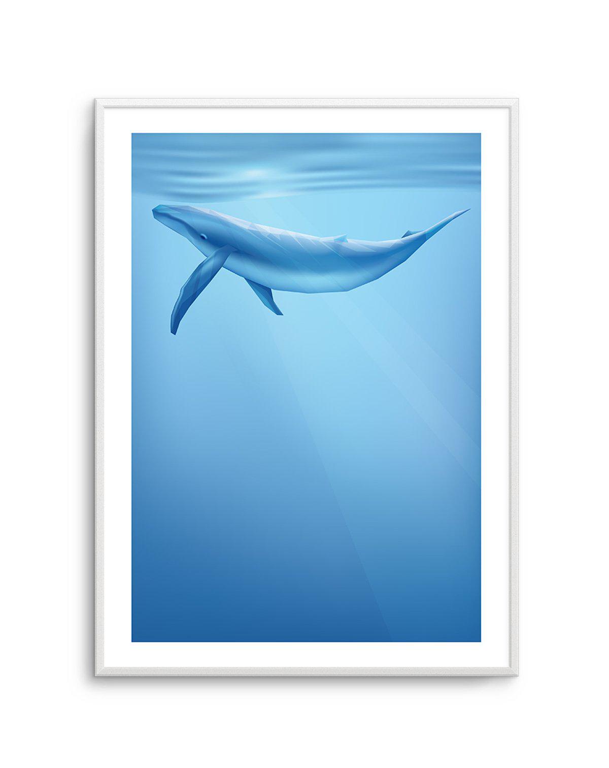 Blue Whale | Graphic Whales Collection Art Print-PRINT-Olive et Oriel-Olive et Oriel-A5 | 5.8" x 8.3" | 14.8 x 21cm-Unframed Art Print-With White Border-Buy-Australian-Art-Prints-Online-with-Olive-et-Oriel-Your-Artwork-Specialists-Austrailia-Decorate-With-Coastal-Photo-Wall-Art-Prints-From-Our-Beach-House-Artwork-Collection-Fine-Poster-and-Framed-Artwork