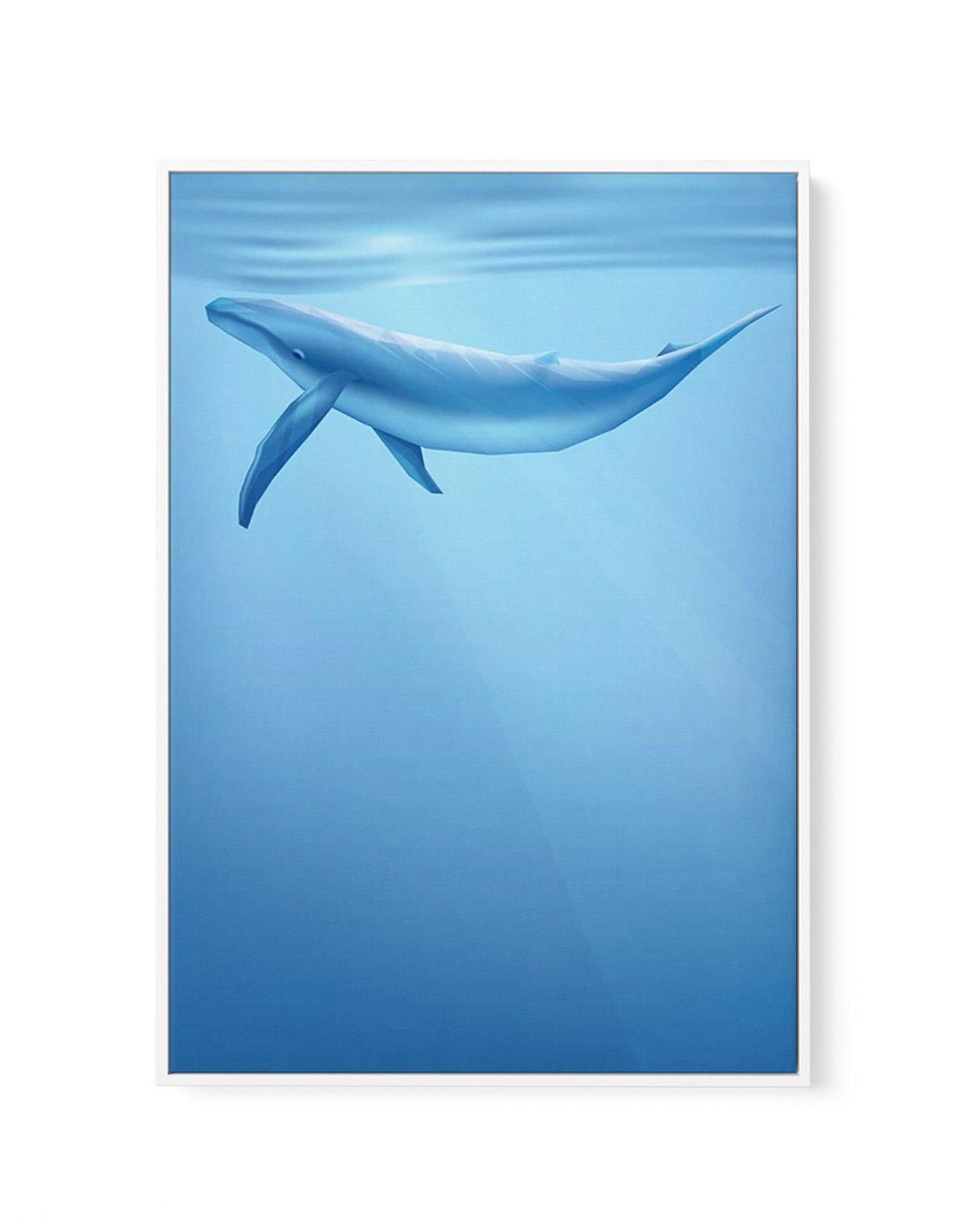 Blue Whale | Graphic Whales Collection | Framed Canvas-CANVAS-You can shop wall art online with Olive et Oriel for everything from abstract art to fun kids wall art. Our beautiful modern art prints and canvas art are available from large canvas prints to wall art paintings and our proudly Australian artwork collection offers only the highest quality framed large wall art and canvas art Australia - You can buy fashion photography prints or Hampton print posters and paintings on canvas from Olive 