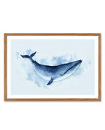 Blue Whale | LS Art Print-PRINT-Olive et Oriel-Olive et Oriel-50x70 cm | 19.6" x 27.5"-Walnut-With White Border-Buy-Australian-Art-Prints-Online-with-Olive-et-Oriel-Your-Artwork-Specialists-Austrailia-Decorate-With-Coastal-Photo-Wall-Art-Prints-From-Our-Beach-House-Artwork-Collection-Fine-Poster-and-Framed-Artwork