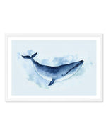 Blue Whale | LS Art Print-PRINT-Olive et Oriel-Olive et Oriel-A5 | 5.8" x 8.3" | 14.8 x 21cm-White-With White Border-Buy-Australian-Art-Prints-Online-with-Olive-et-Oriel-Your-Artwork-Specialists-Austrailia-Decorate-With-Coastal-Photo-Wall-Art-Prints-From-Our-Beach-House-Artwork-Collection-Fine-Poster-and-Framed-Artwork