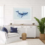 Blue Whale | LS Art Print-PRINT-Olive et Oriel-Olive et Oriel-Buy-Australian-Art-Prints-Online-with-Olive-et-Oriel-Your-Artwork-Specialists-Austrailia-Decorate-With-Coastal-Photo-Wall-Art-Prints-From-Our-Beach-House-Artwork-Collection-Fine-Poster-and-Framed-Artwork