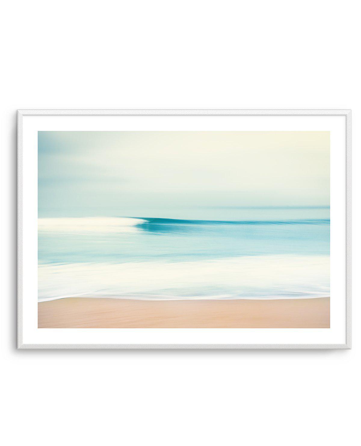 SHOP Blurred Waves Coastal Landscape Style Photo Framed Art Print ...